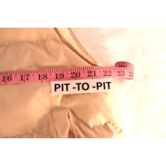 Luxi Aunt & Studio Beige Puffer Vest‎ Size Large - Picture 8 of 10